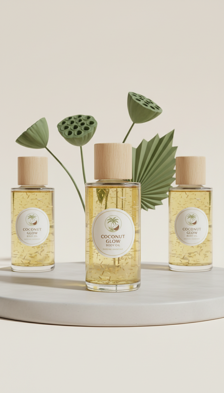 Huile de massage chauffante à la noix de coco