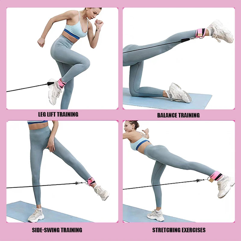Ensemble de Sangles de Résistance pour Chevilles - Fitness