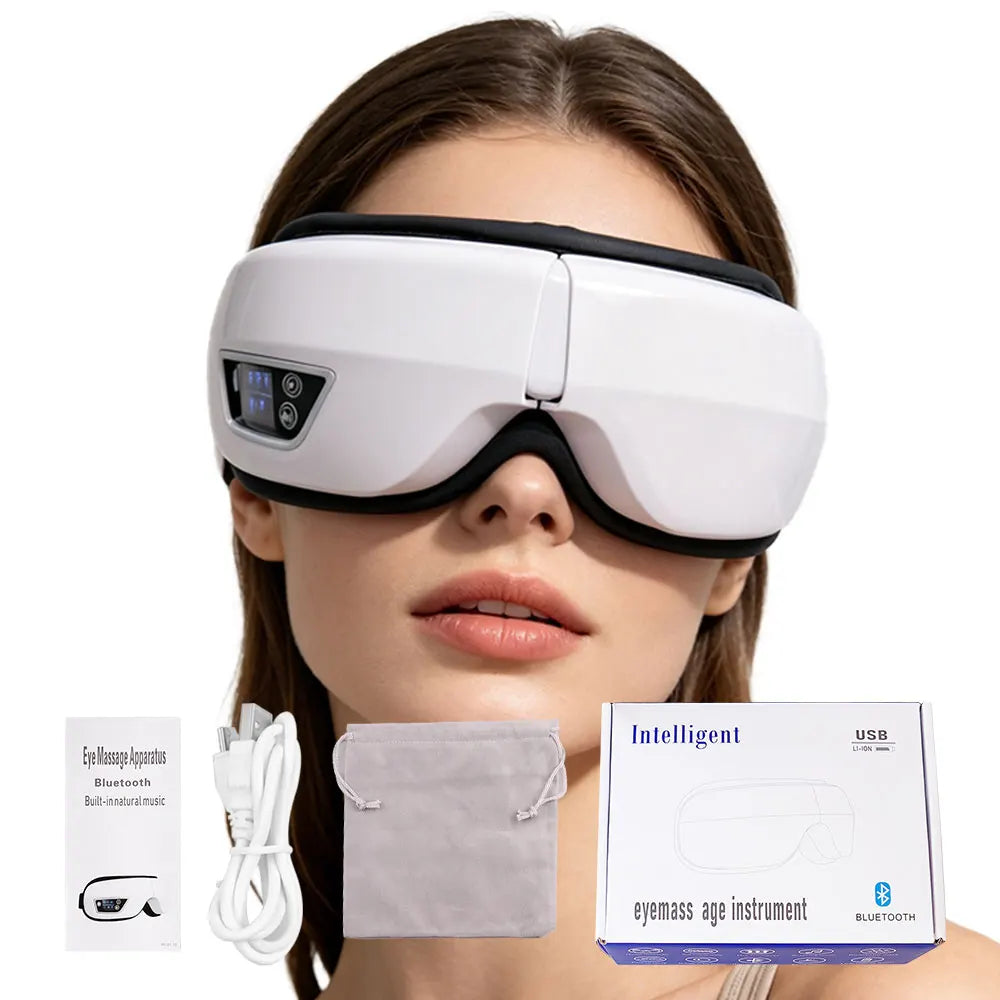 Masseur Oculaire Électrique - Vibration, Compression & Musique Bluetooth