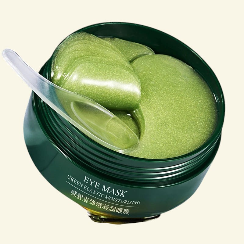 Pot de patchs contour des yeux Halo Wellness BIOAQUA au collagène vert avec spatule pour un regard hydraté et reposé